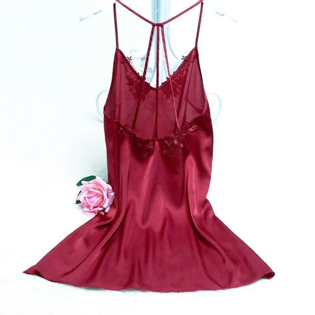 2019 Hot Sexy Nightgowns Women Sleeveless Night wear Dress Nightwear Mini Sleepwear Nightes mini Home Clothing summer