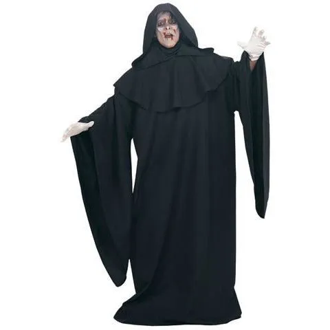 Black Hooded Grim Reaper Costume Robe