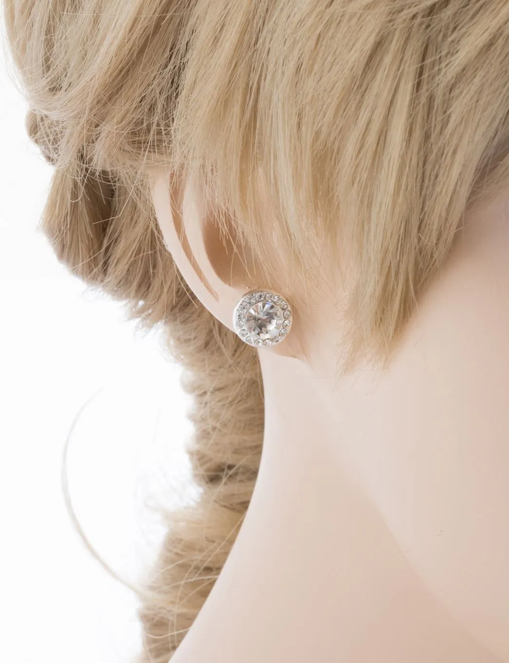 Bridal Wedding Jewelry Set Crystal Rhinestones Simple Soft Linear Drop Necklace