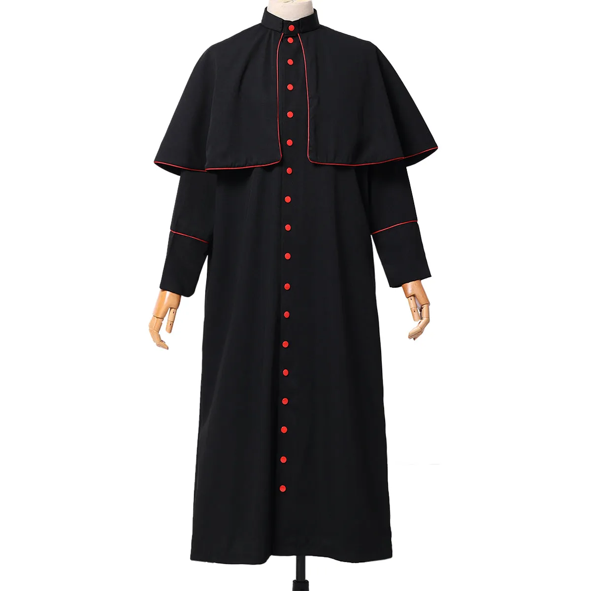 Clergy Men Cassock Priest Costume Bishop Roman Catholic Church Soutane Pope Pastor Father Mass Missionary Robes Outfit