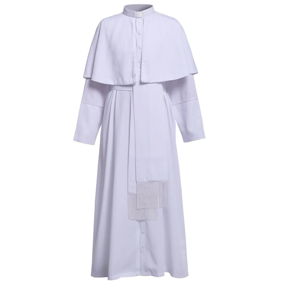 Clergy Men Cassock Priest Costume Bishop Roman Catholic Church Soutane Pope Pastor Father Mass Missionary Robes Outfit