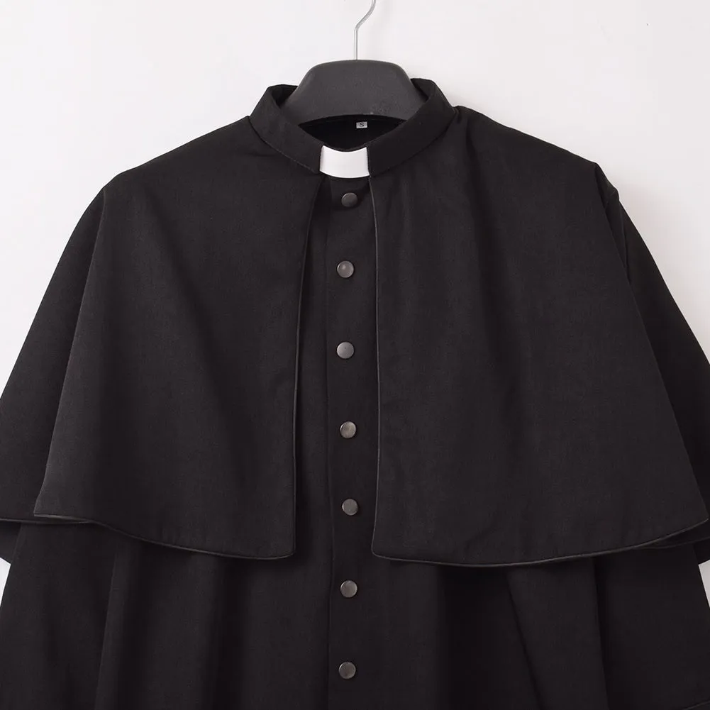 Clergy Men Cassock Priest Costume Bishop Roman Catholic Church Soutane Pope Pastor Father Mass Missionary Robes Outfit