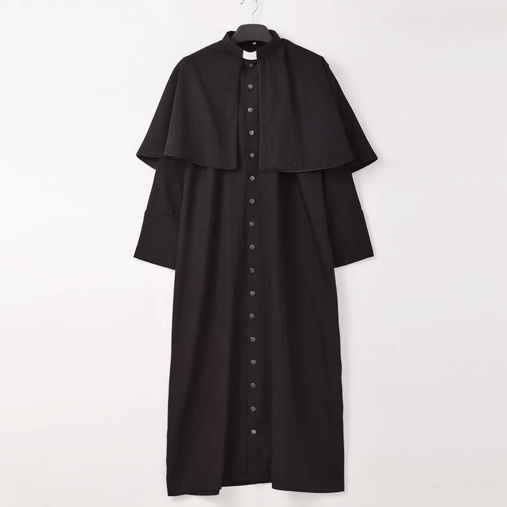 Clergy Men Cassock Priest Costume Bishop Roman Catholic Church Soutane Pope Pastor Father Mass Missionary Robes Outfit