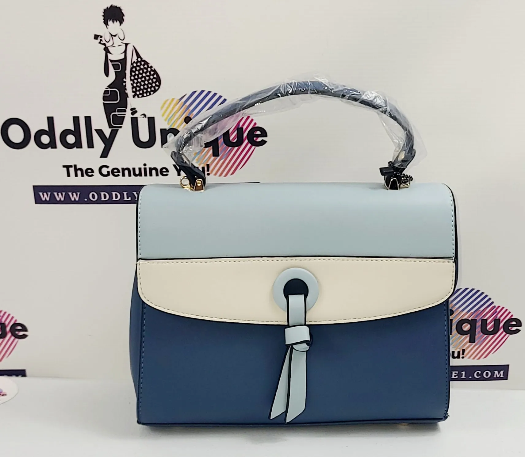 Colorblock Two Tone Satchel Sets with Matching Wallets