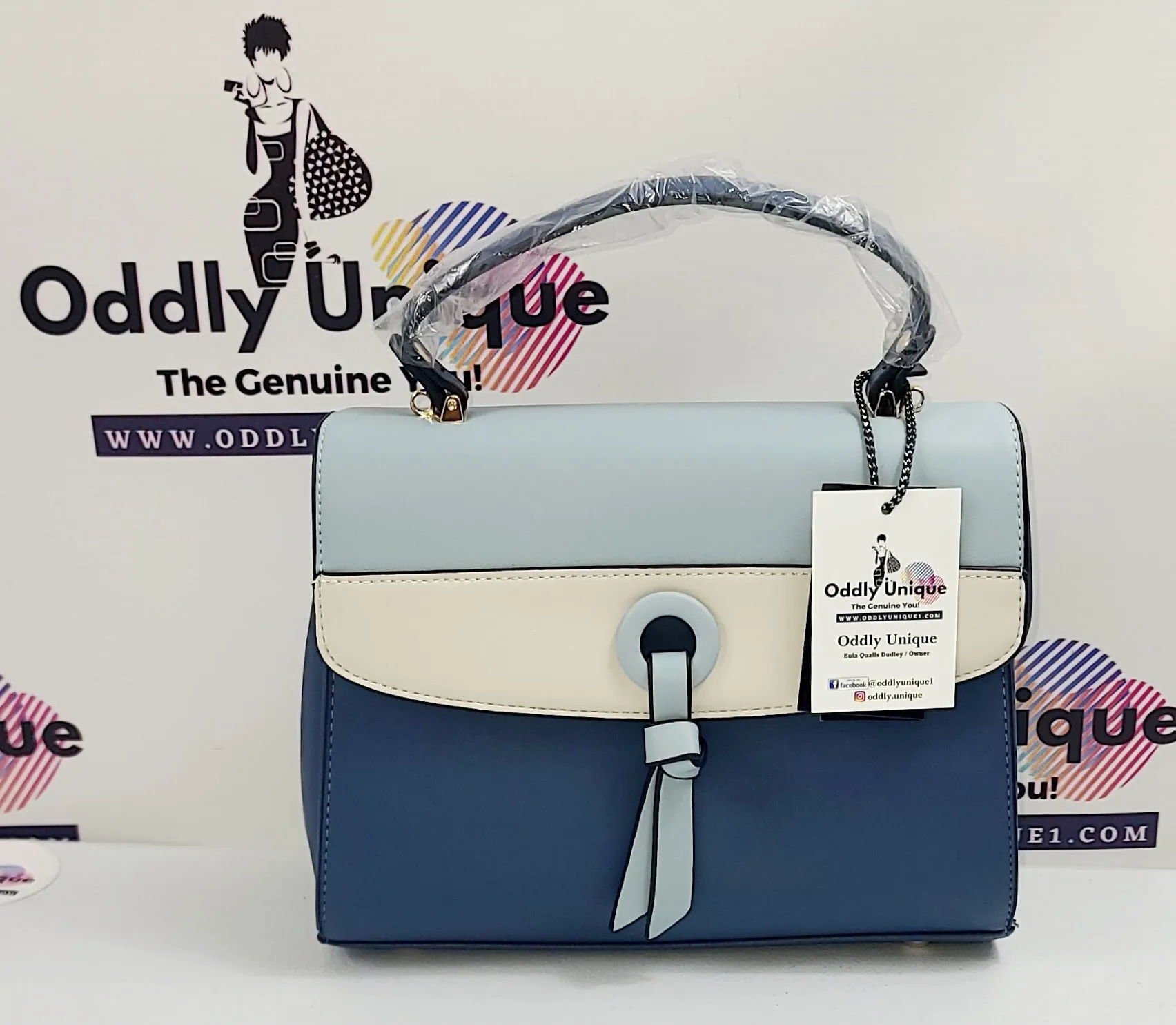 Colorblock Two Tone Satchel Sets with Matching Wallets