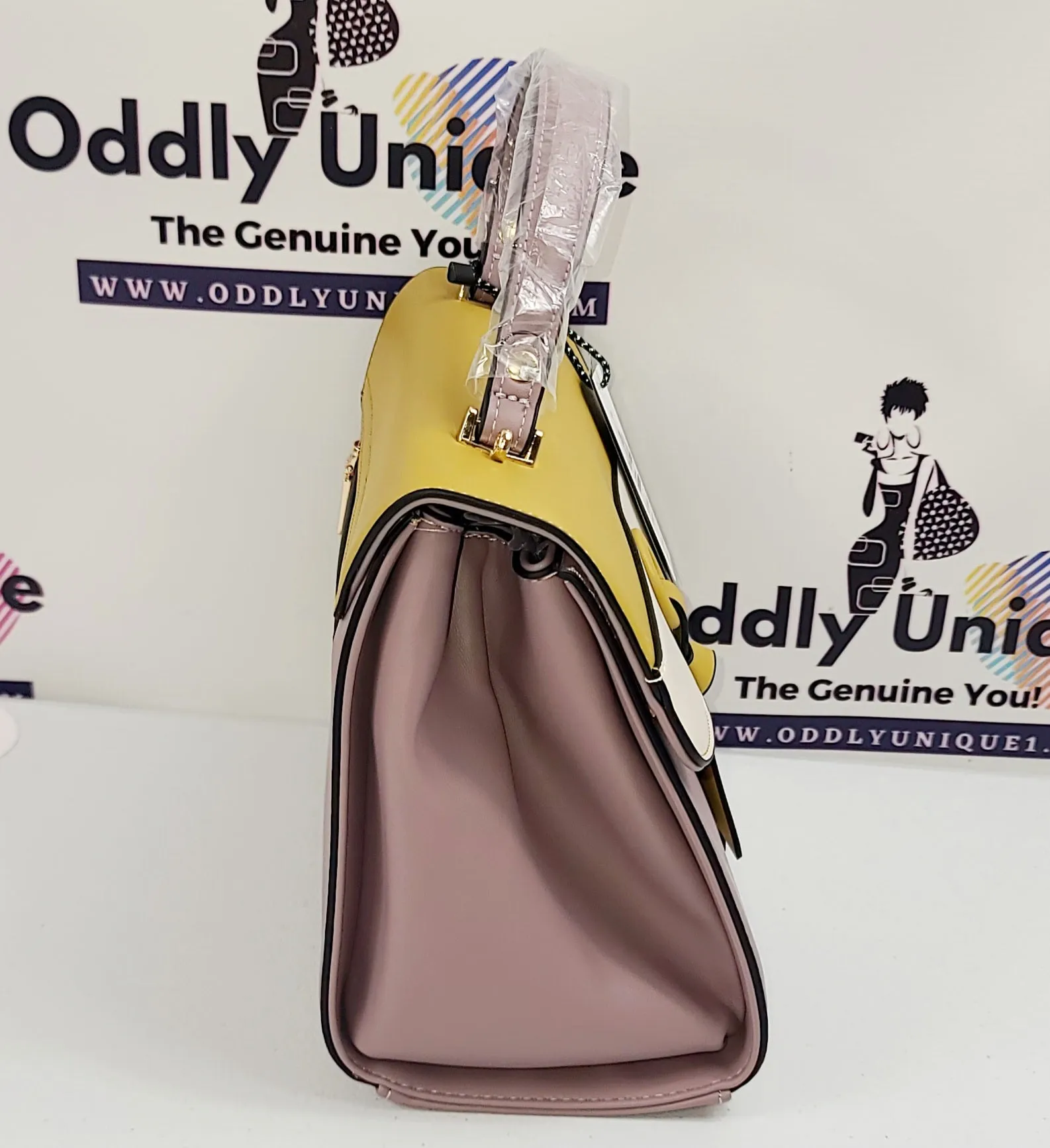 Colorblock Two Tone Satchel Sets with Matching Wallets