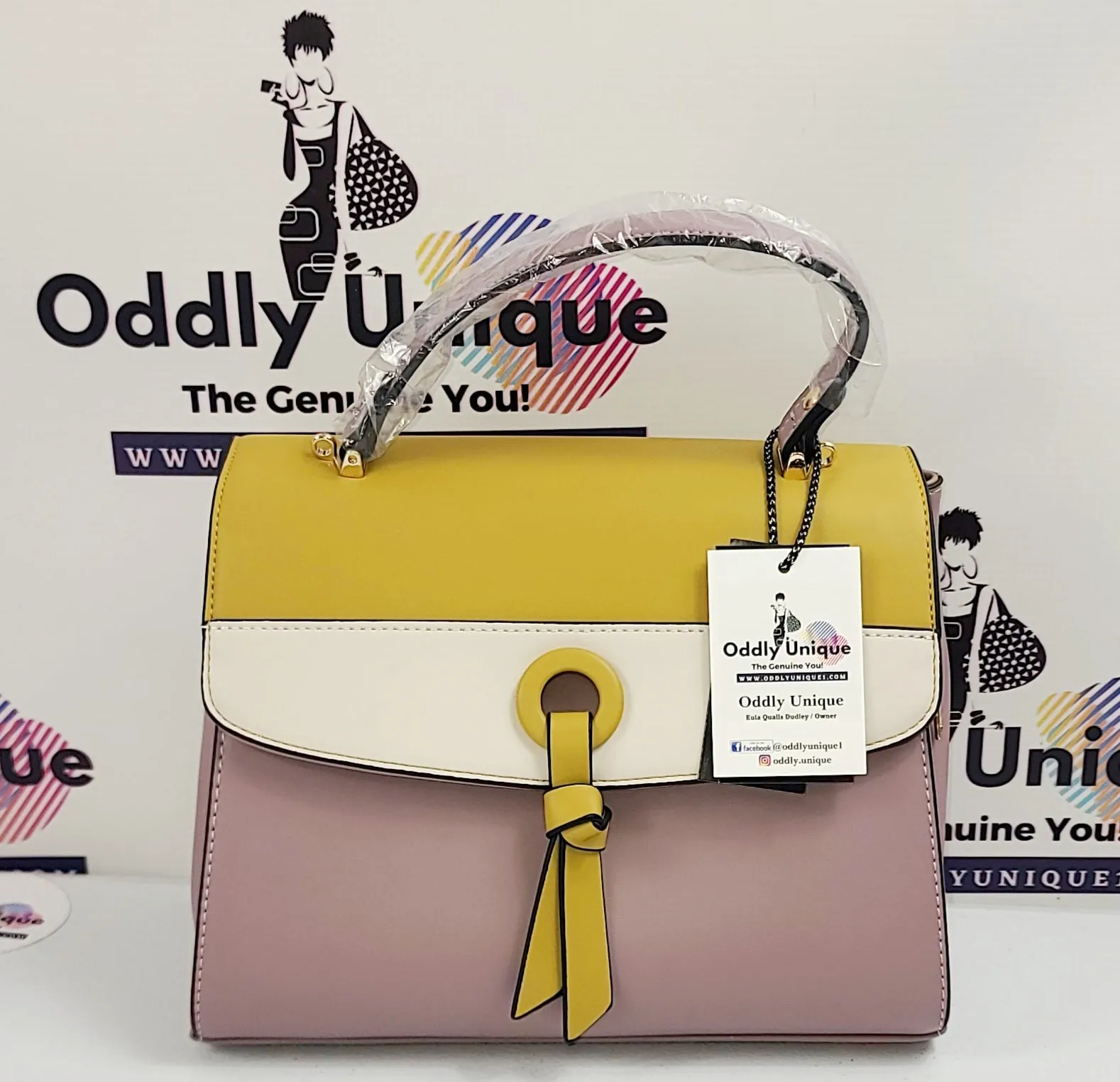 Colorblock Two Tone Satchel Sets with Matching Wallets