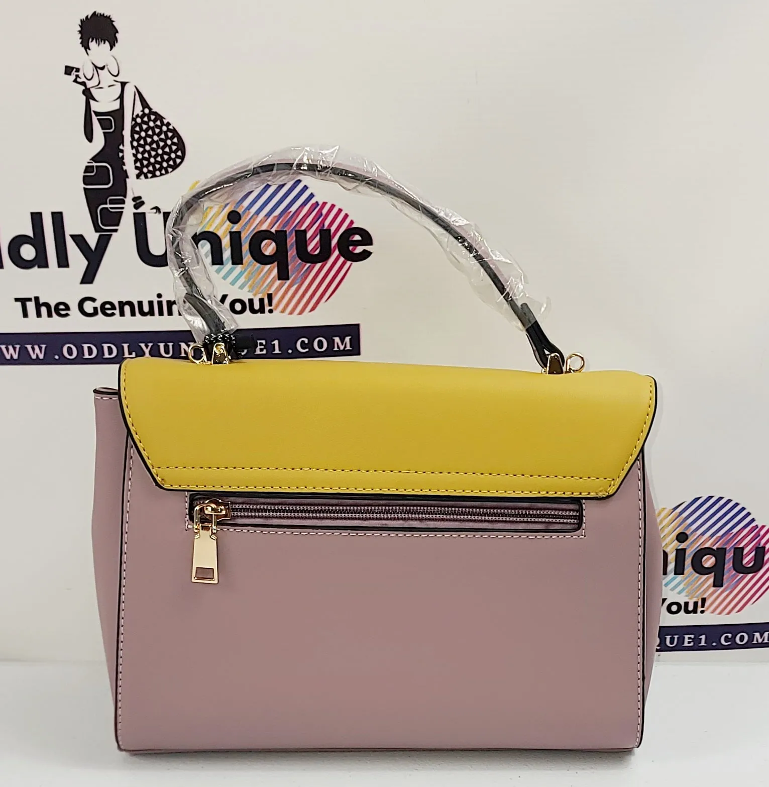 Colorblock Two Tone Satchel Sets with Matching Wallets
