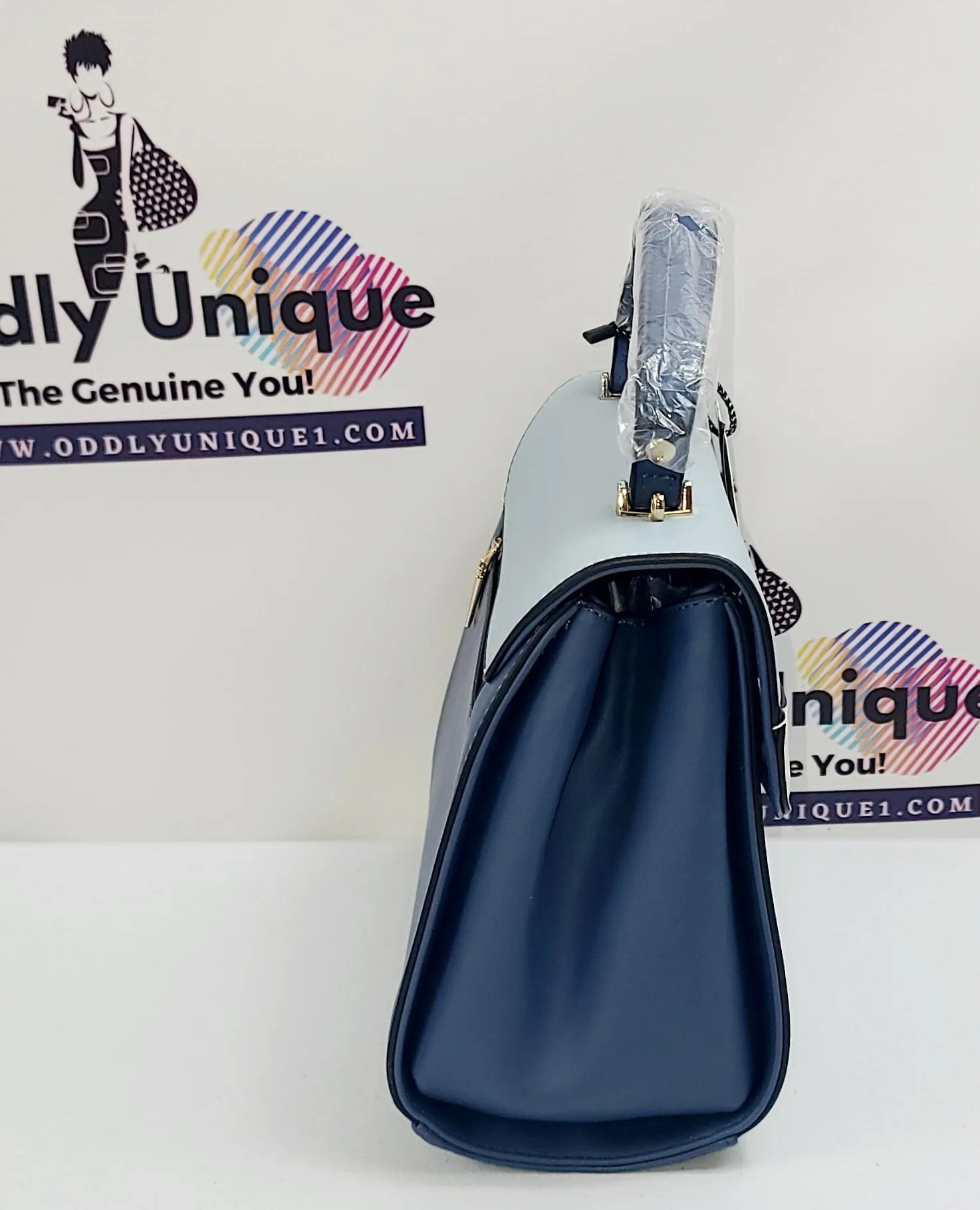 Colorblock Two Tone Satchel Sets with Matching Wallets