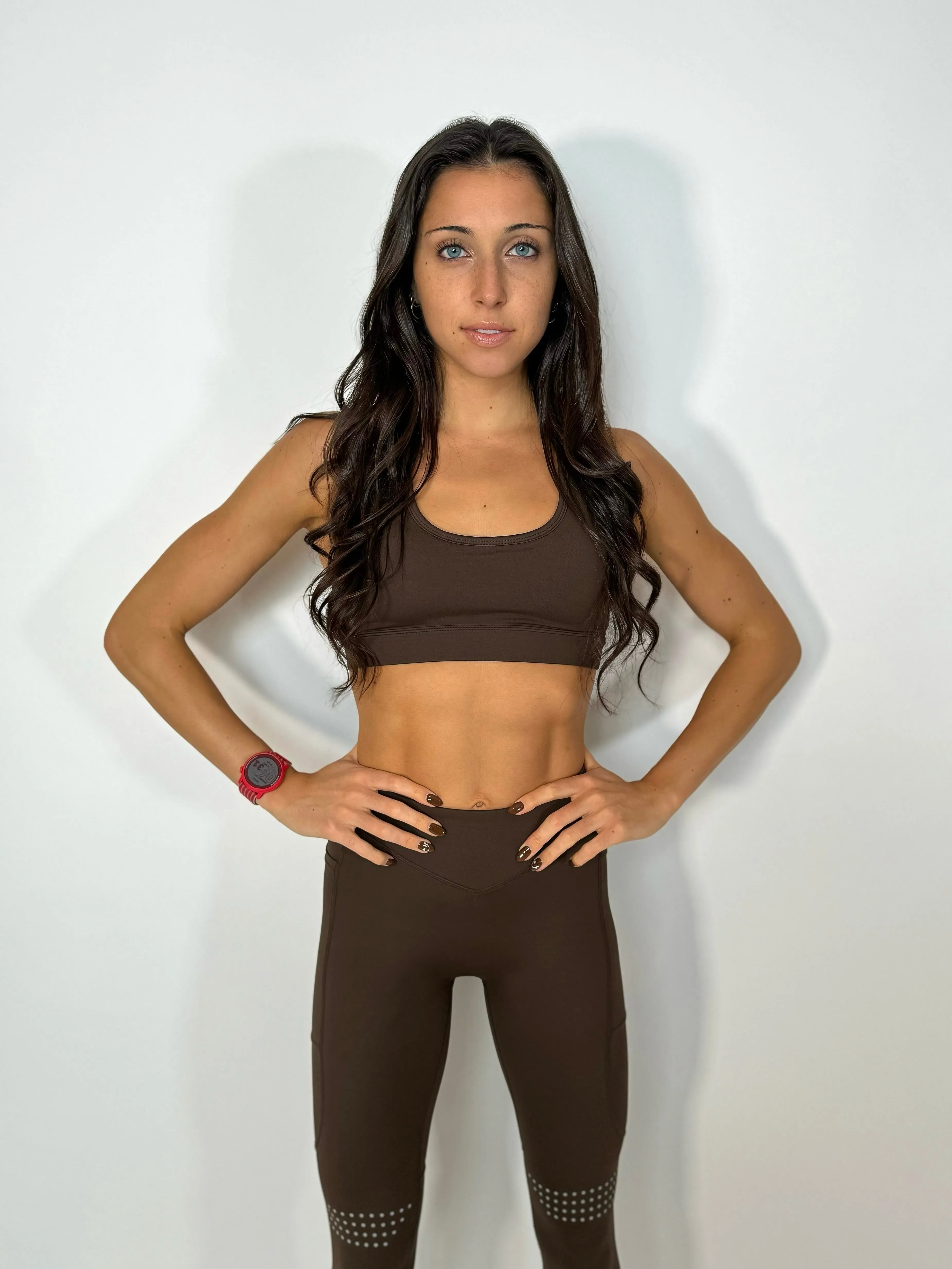 Faster Than Light Sports Bra- Dark Chocolate