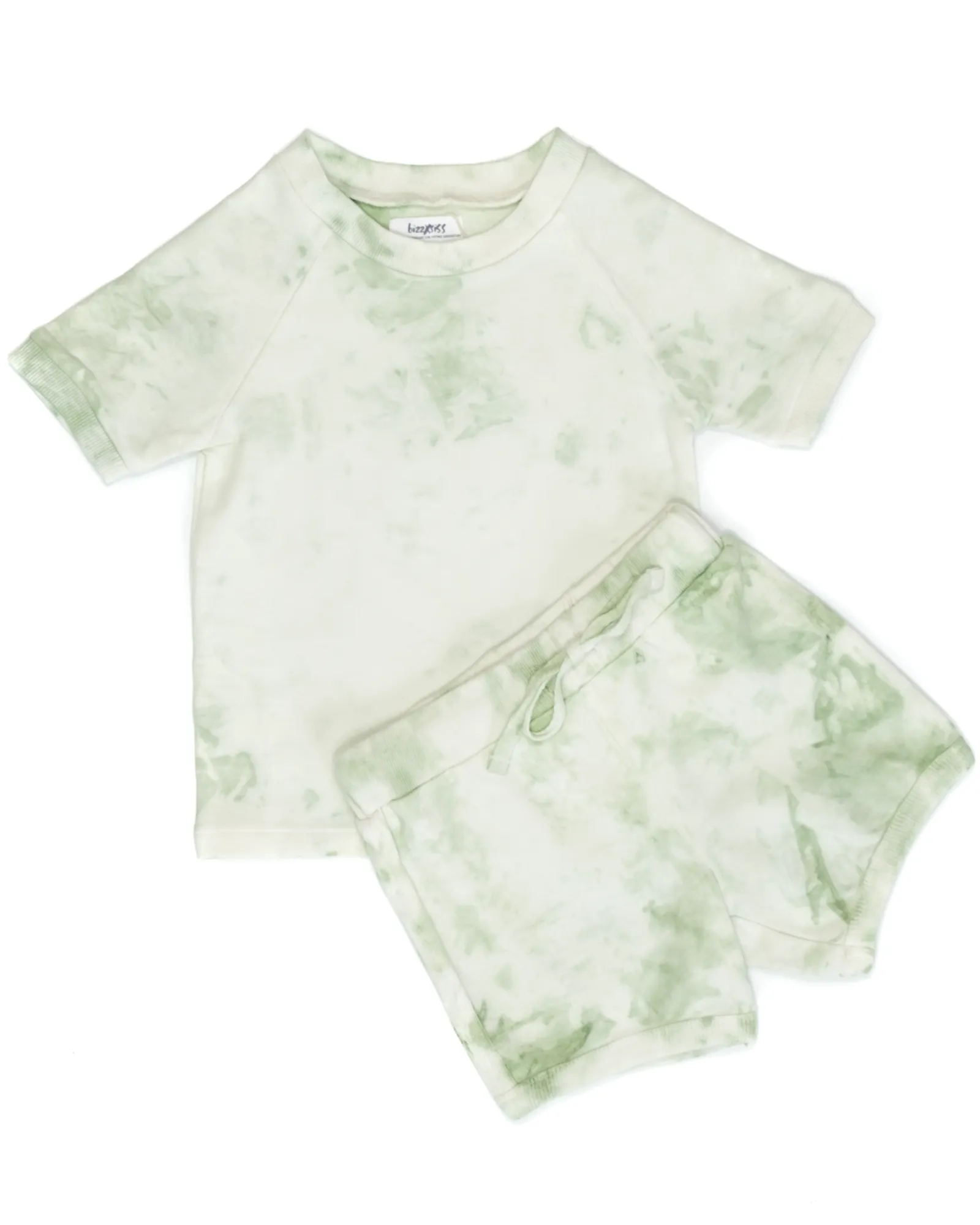 Green Tie Dye Short Set
