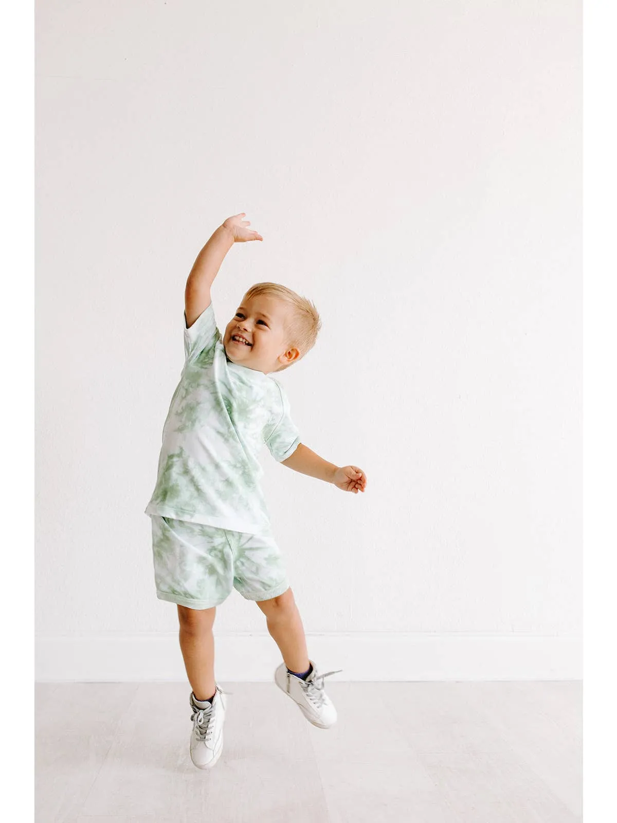 Green Tie Dye Short Set