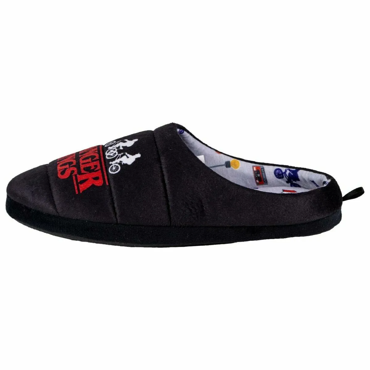 House Slippers Stranger Things Black