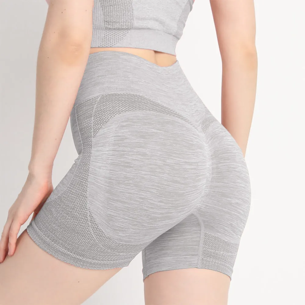 Hzori Seamless Peach Hip Fitness Yoga Pants Women's High Waist Hip Lift Belly Contracting and Close-Fitting Sports Quick-Drying Base Short Shorts