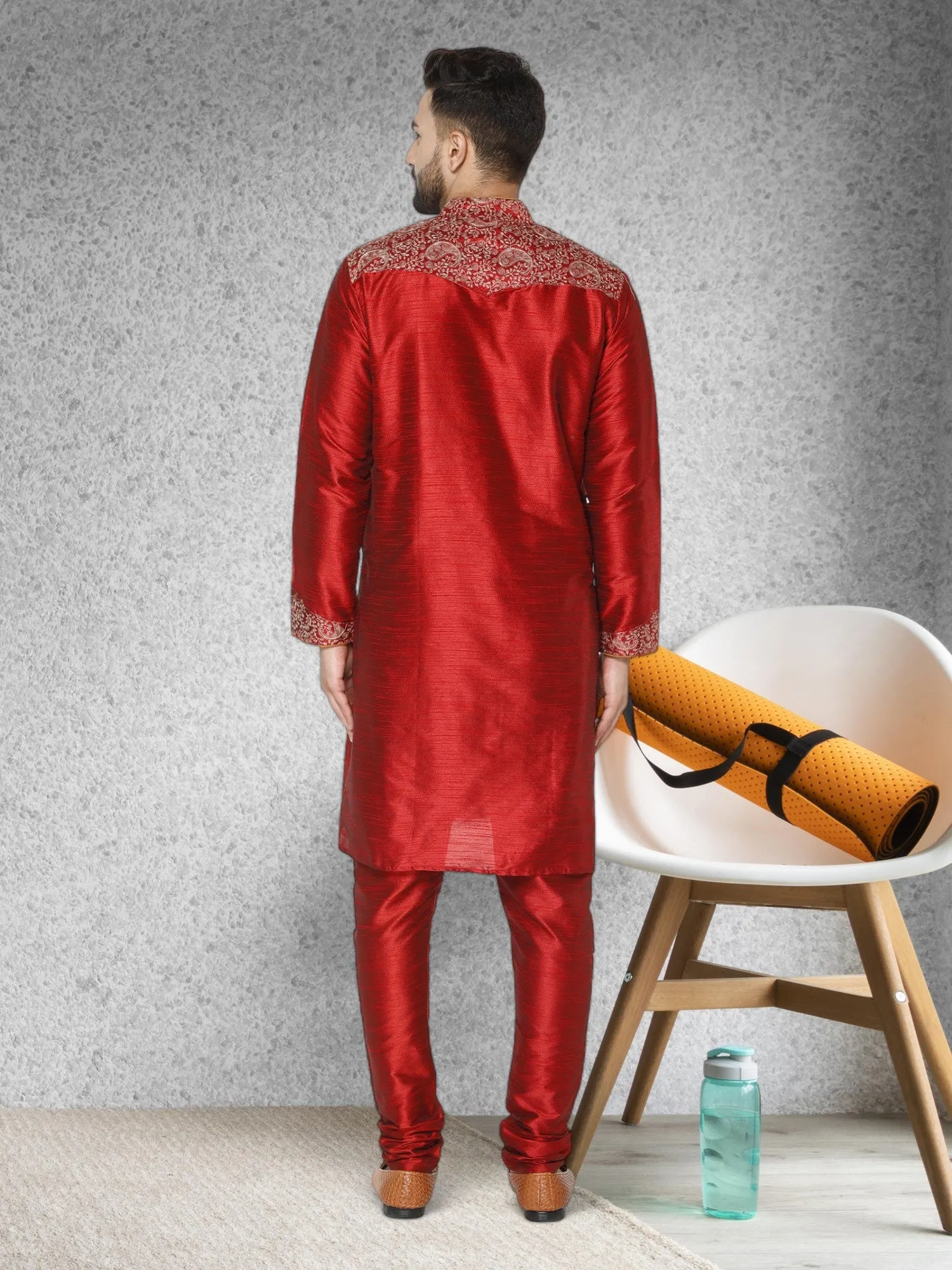 Kurta Pajama For Men Indian Festival Wedding Party Dress Red
