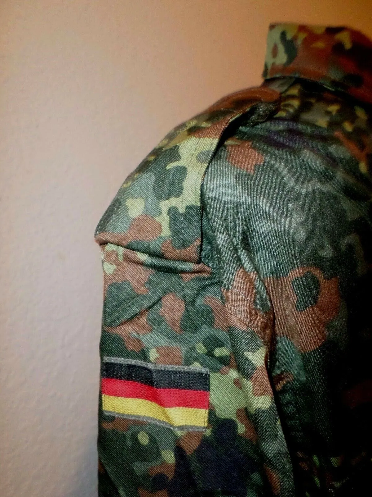 NEW GERMAN ARMY ISSUE FLECKTARN FLECK CAMOUFLAGE SHIRT/JACKET SIZE XL 48 LONG