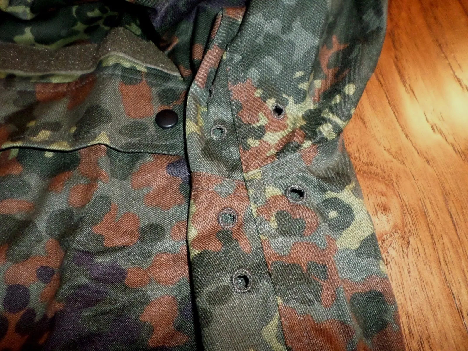 NEW GERMAN ARMY ISSUE FLECKTARN FLECK CAMOUFLAGE SHIRT/JACKET SIZE XL 48 LONG