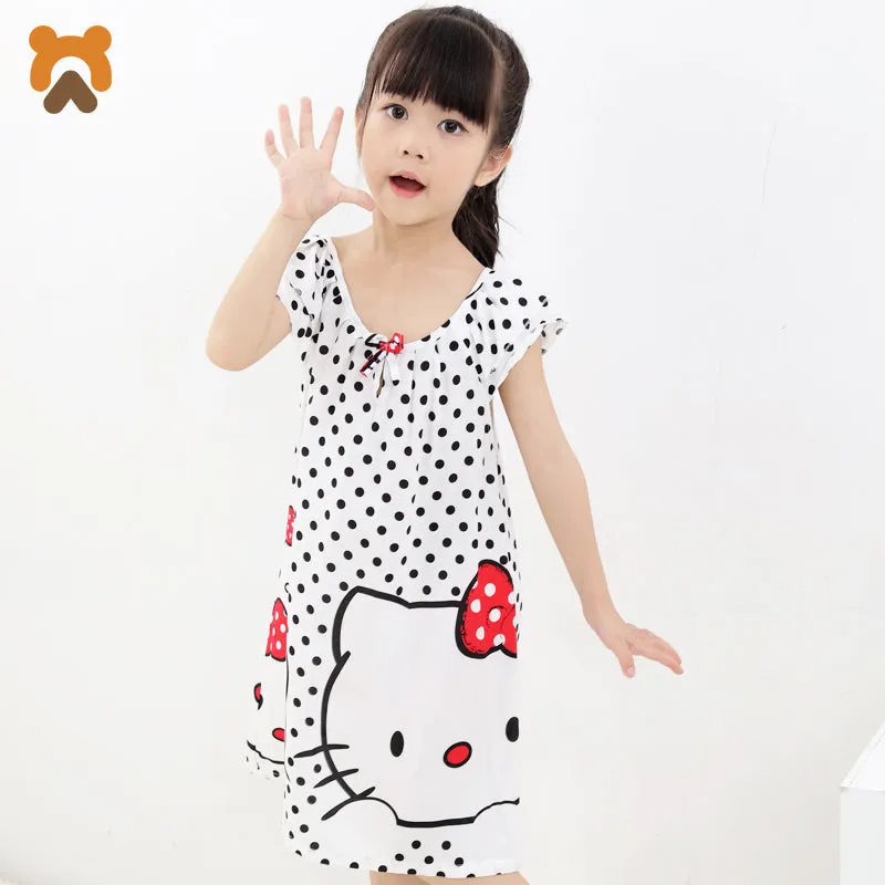 Princess Striped Cartoon Nightgowns