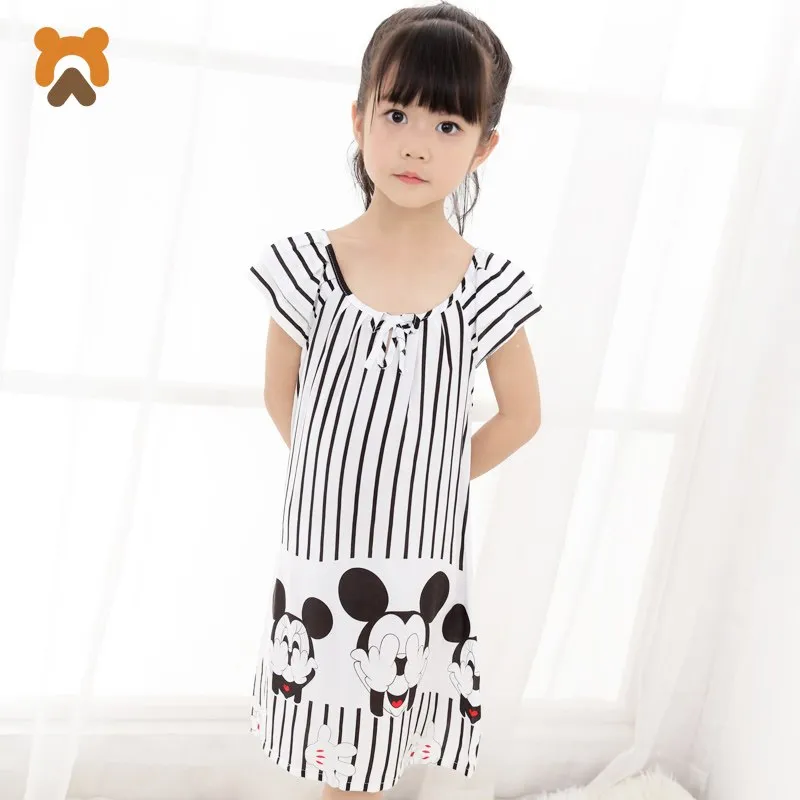 Princess Striped Cartoon Nightgowns