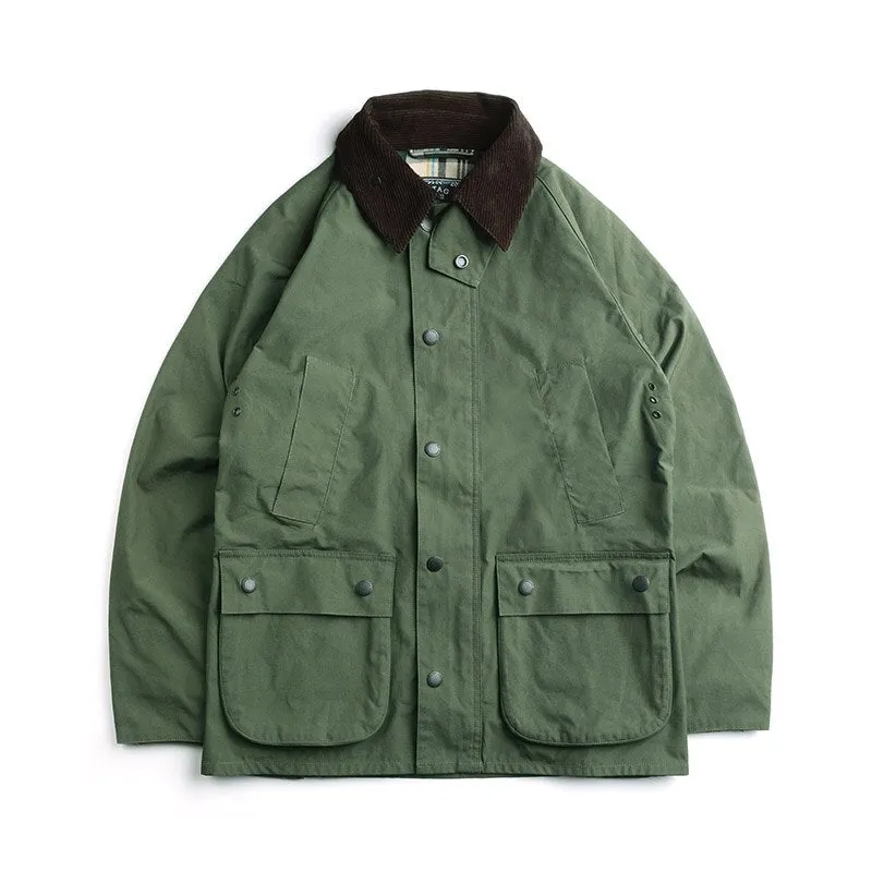 Red Tornado Vintage Non Wax Jacket Raglan Men's Casual Cotton Trench