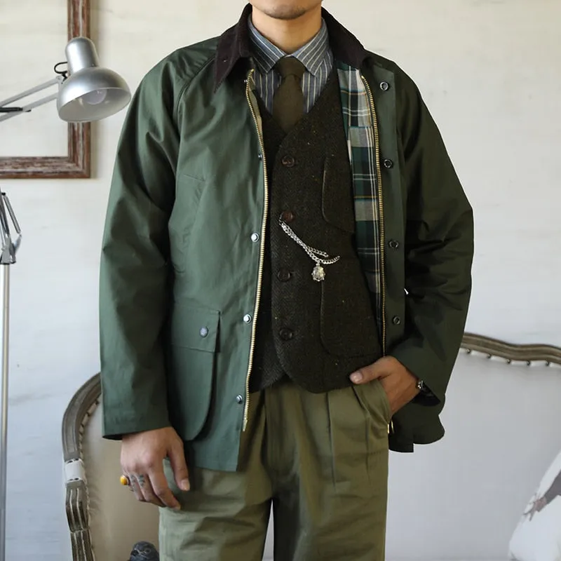 Red Tornado Vintage Non Wax Jacket Raglan Men's Casual Cotton Trench