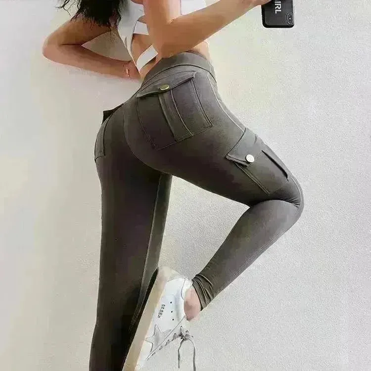 Skinny slim high elastic gym pants