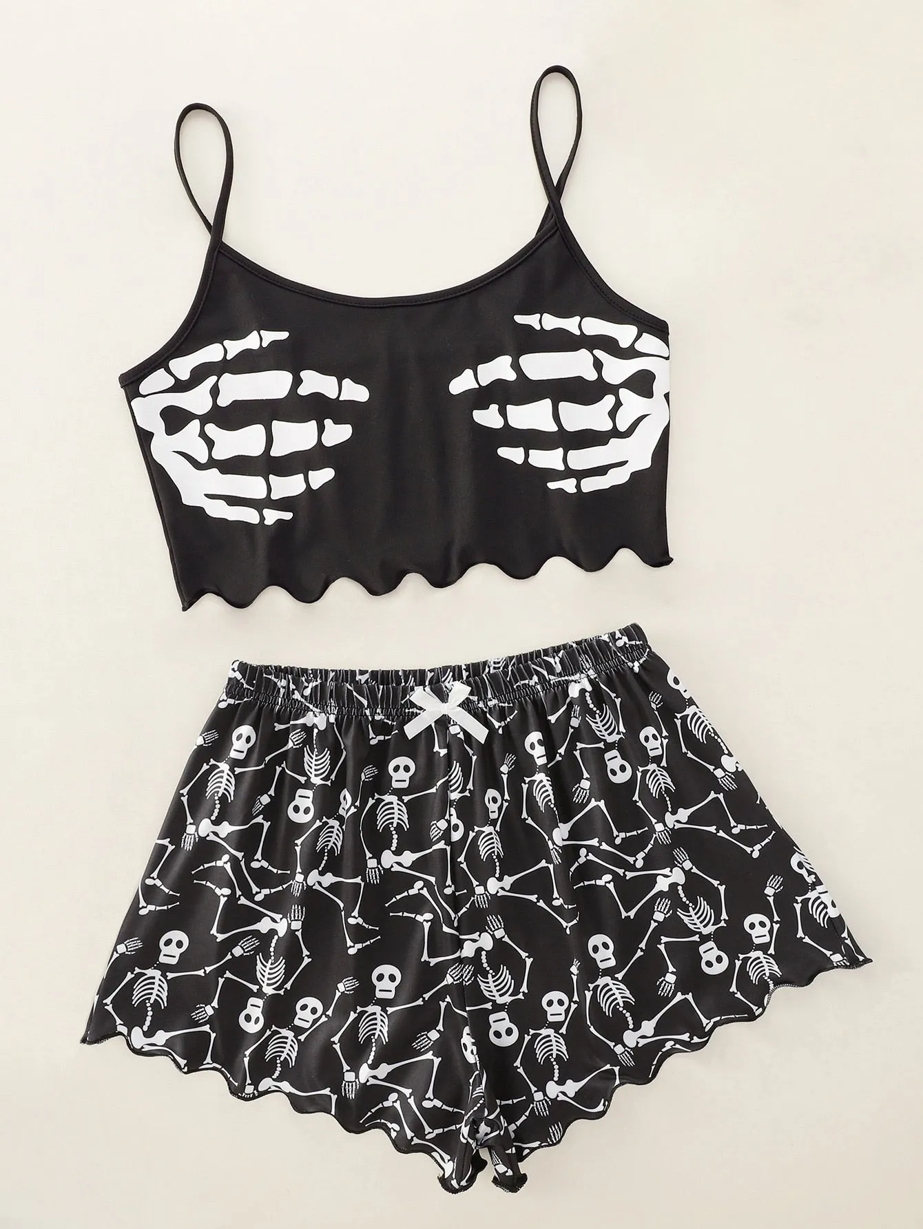 Skull Print Pajama Set