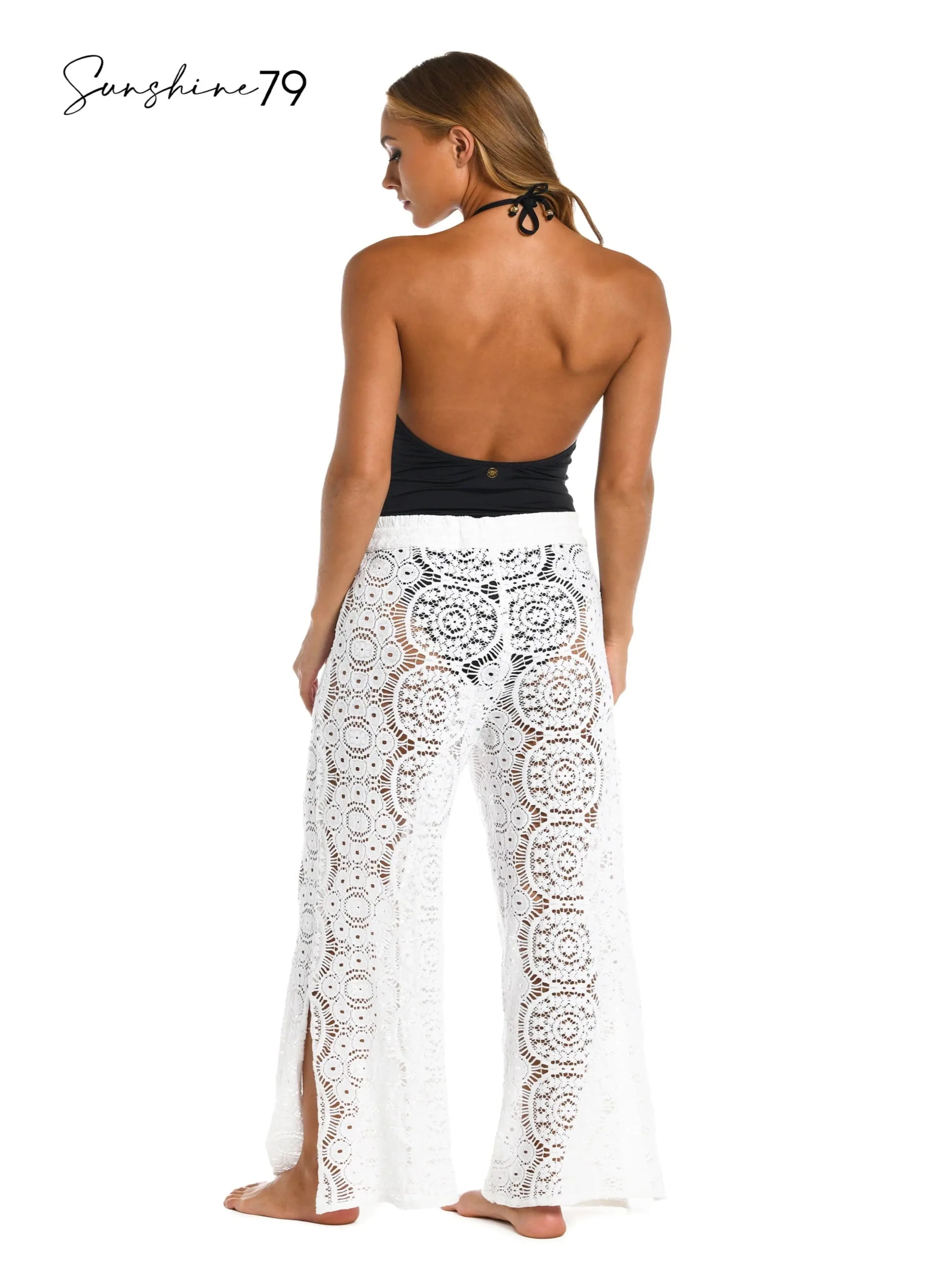 Sunshine '79 Chillin' Crochet Beach Pant Cover Up