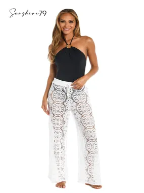 Sunshine '79 Chillin' Crochet Beach Pant Cover Up