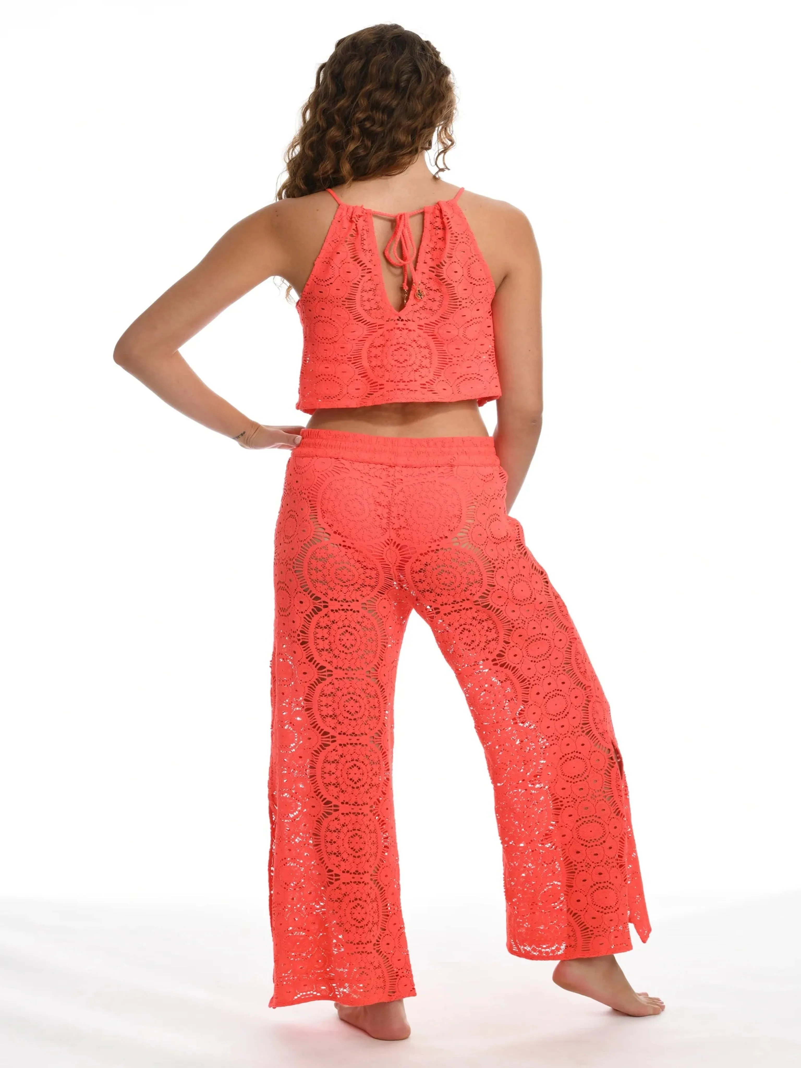 Sunshine '79 Chillin' Crochet Beach Pant Cover Up
