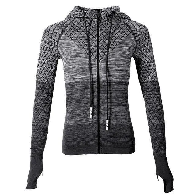 Women's Hooded Yoga Sports Jacket