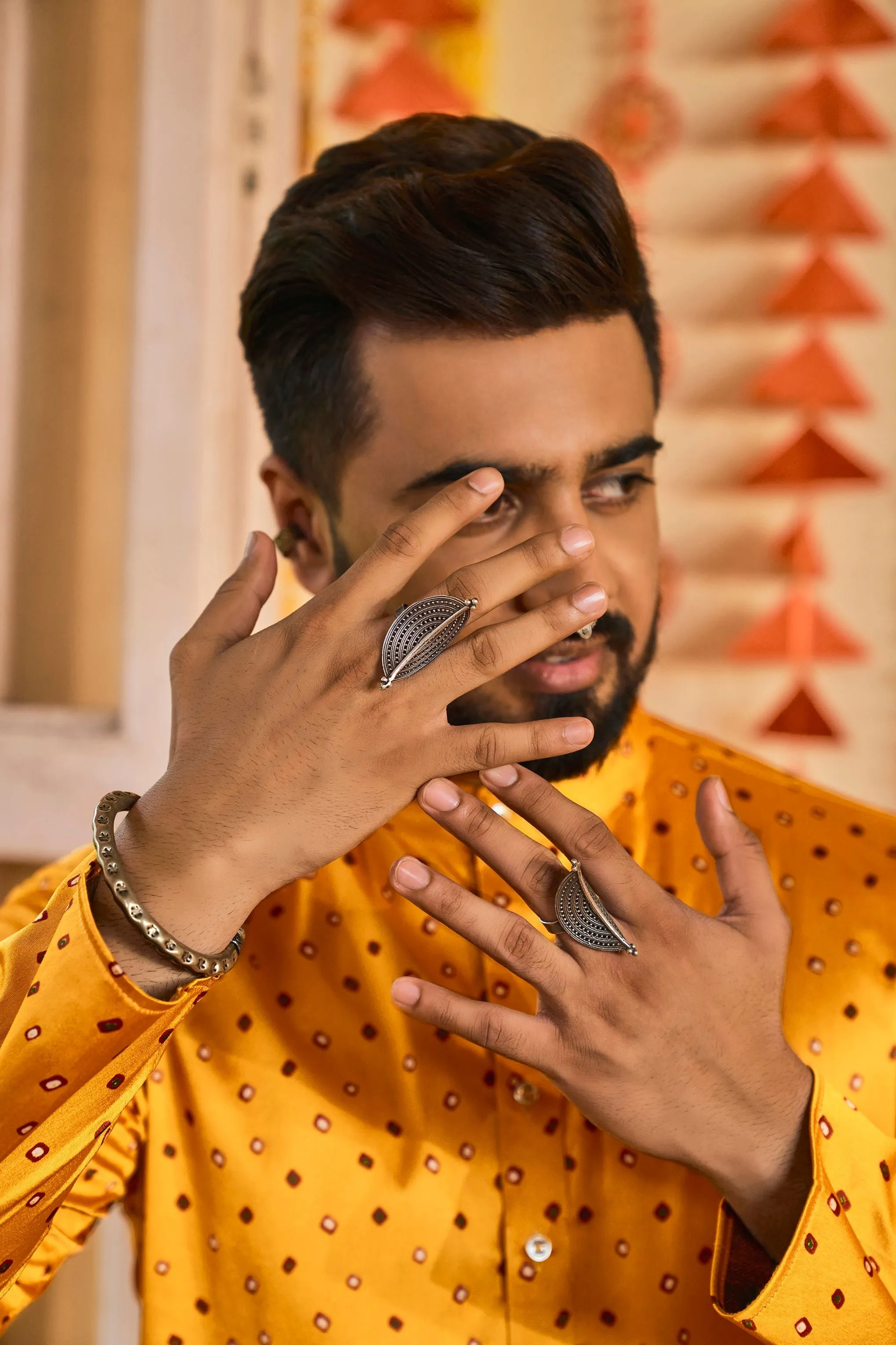 Yellow Colour Gajji Silk Heavy Thread Work Kurta Payjama